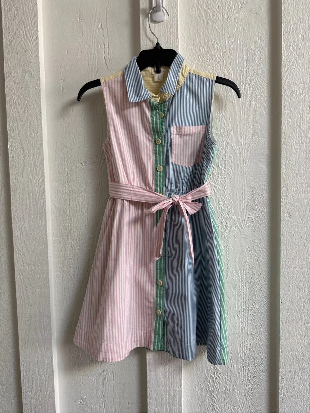 J.Crew Girls' mixed-stripe shirt-dress - size 8